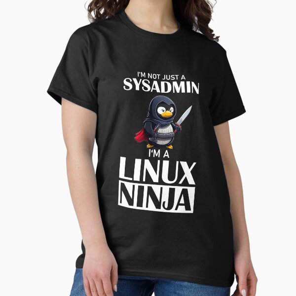 Item preview, Linux Ninja I'm not a SysAdmin Tux Ninja Wizzard designed and sold by Cedinho.
