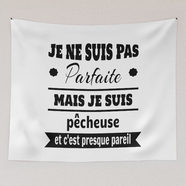 Item preview, Gift not perfect but fisherwoman fishing humor designed and sold by la-petite-folie.