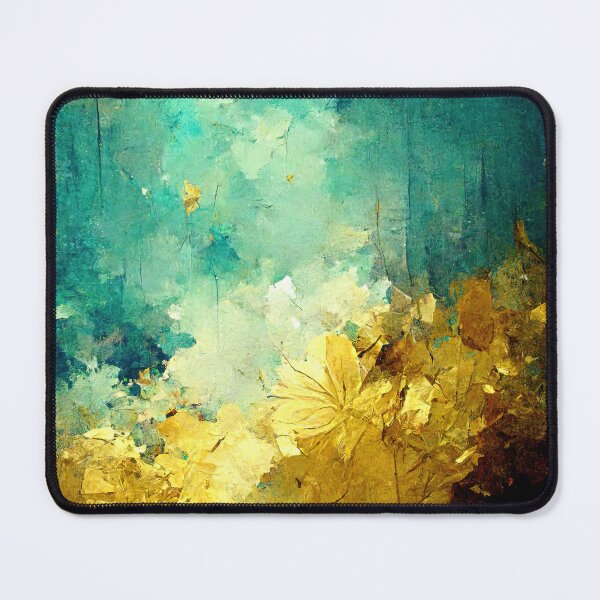 Item preview, A blue and gold landscape - an abstract golden meadow designed and sold by Michael Bollin.