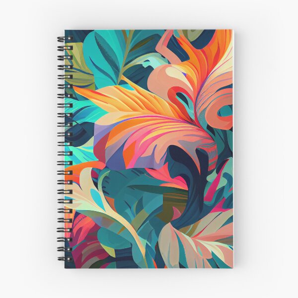 Item preview, Flat Swirling Impressionist Saturated Tropical Pattern Digital Painting designed and sold by CodeAndColors.