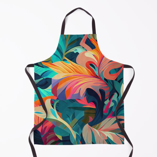 Item preview, Flat Swirling Impressionist Saturated Tropical Pattern Digital Painting designed and sold by CodeAndColors.