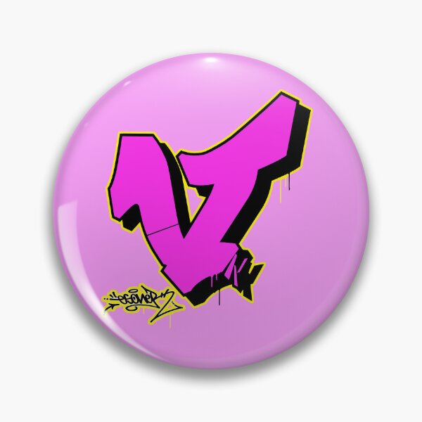 Item preview, PINK LETTER V BY ESONE URBAN GRAFFITI STREET STYLE  designed and sold by GraffitiBomberZ.