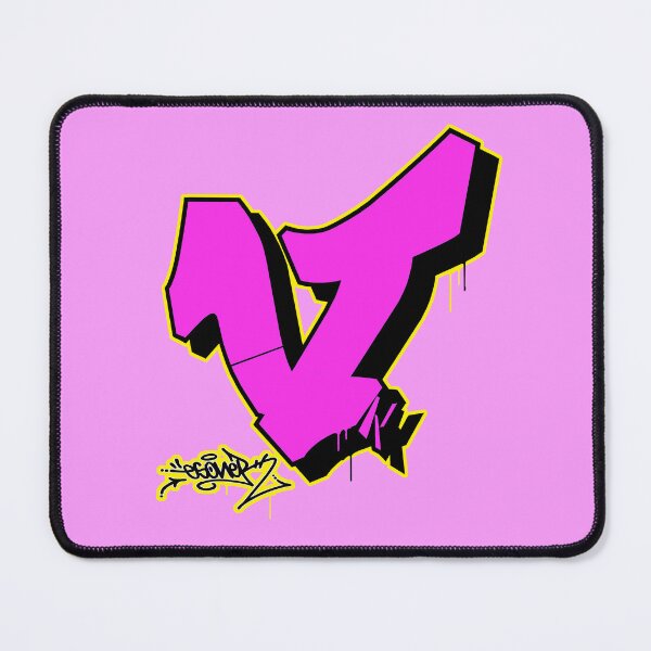 Item preview, PINK LETTER V BY ESONE URBAN GRAFFITI STREET STYLE designed and sold by GraffitiBomberZ.