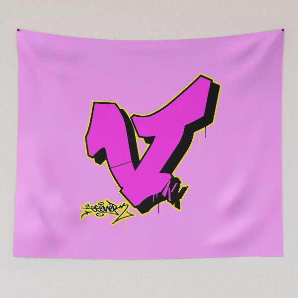 Item preview, PINK LETTER V BY ESONE URBAN GRAFFITI STREET STYLE  designed and sold by GraffitiBomberZ.