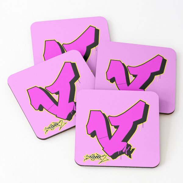 Item preview, PINK LETTER V BY ESONE URBAN GRAFFITI STREET STYLE  designed and sold by GraffitiBomberZ.