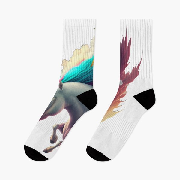 Item preview, Unicorn coming down from the Heavens in Rainbow colors designed and sold by AdamesArtStudio.