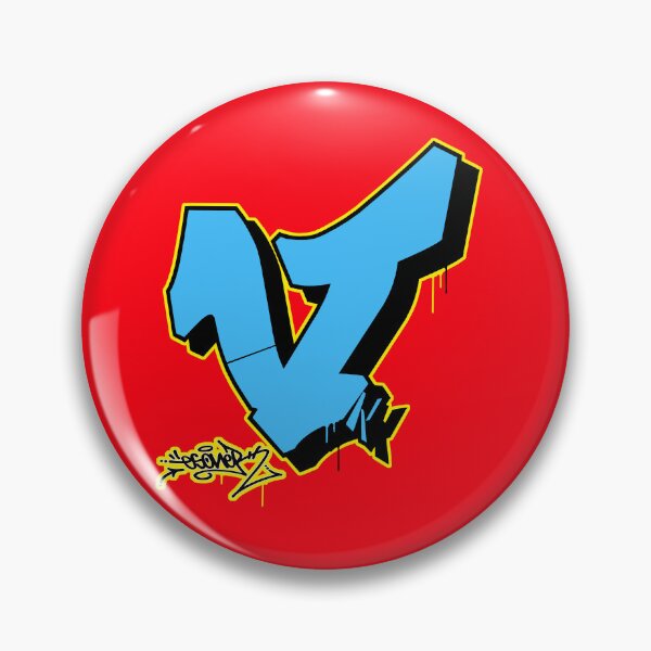 Item preview, BLUE LETTER V BY ESONE URBAN GRAFFITI STREET STYLE  designed and sold by GraffitiBomberZ.