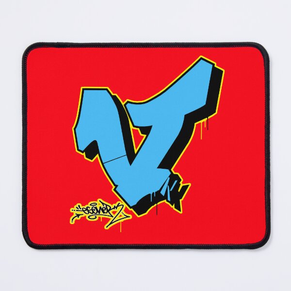 Item preview, BLUE LETTER V BY ESONE URBAN GRAFFITI STREET STYLE  designed and sold by GraffitiBomberZ.
