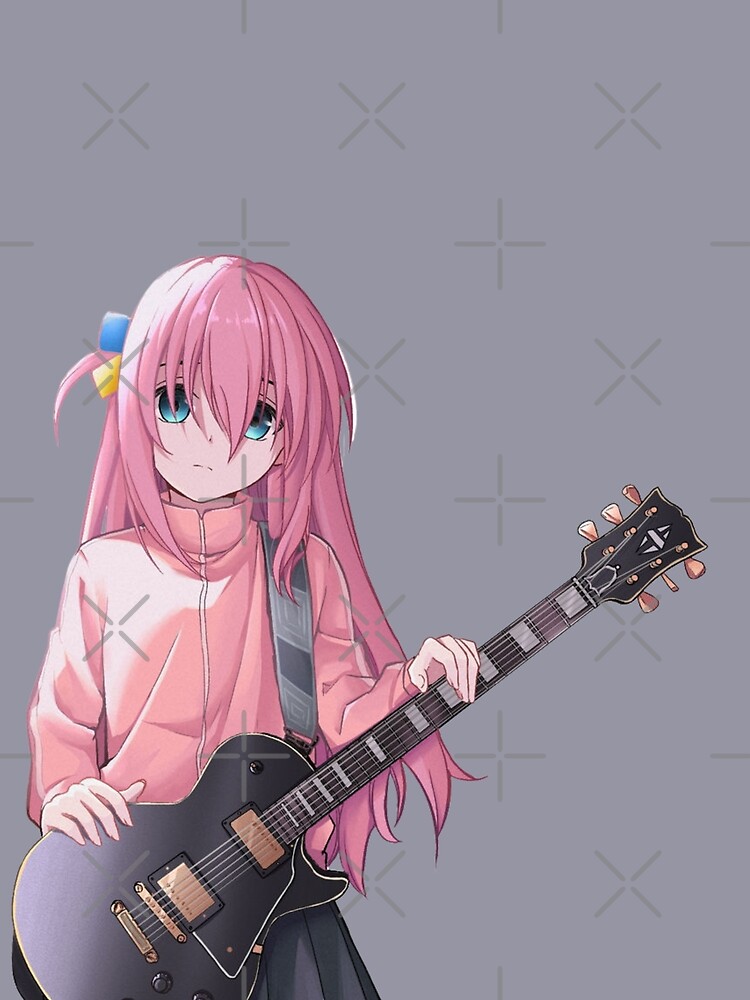 Aperçu 5 sur 5. T-shirt graphique avec l'œuvre GUITARE HITORI GOTOU créée et vendue par Weebo-worldd.