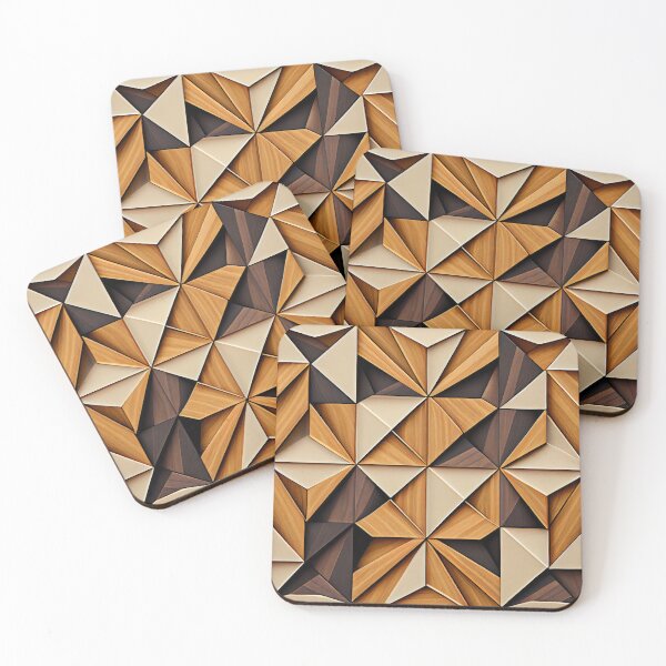 Item preview, Irregular Wood Saturated Geometric Transitional Pattern Digital Painting designed and sold by CodeAndColors.