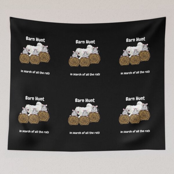 Item preview, Funny Barn Hunt - in search of all the rats with a Samoyed Dog designed and sold by Just4doglovers.