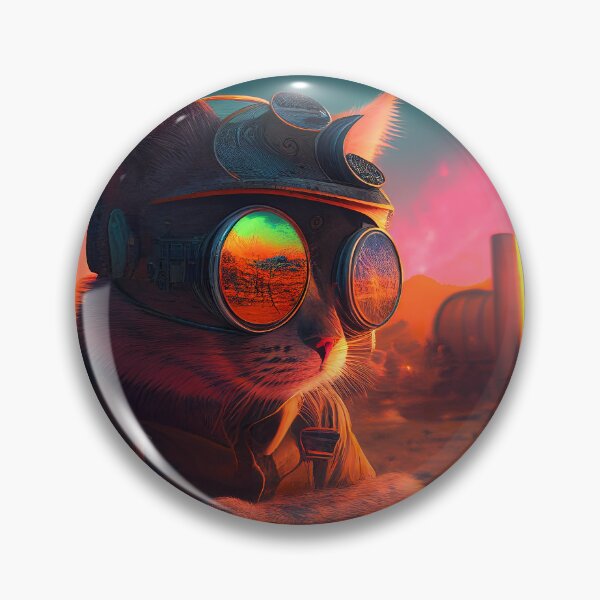 Artikelvorschau, Lustige Katze mit Brille auf dem Mars | Digitale Malerei | Atmosphärische 8K-Illustration im Comic-/Cartoon-Stil entworfen und verkauft von Skyfe.