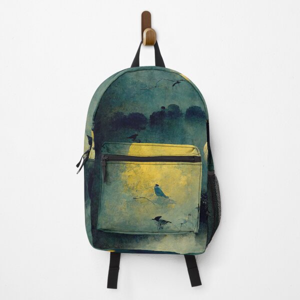 Item preview, A group of birds in surreal landscape of swamp and fog designed and sold by Michael Bollin.