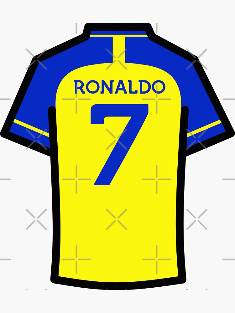 Pegatina for Sale con la obra «Camiseta de fútbol Ronaldo #7 NSR ...