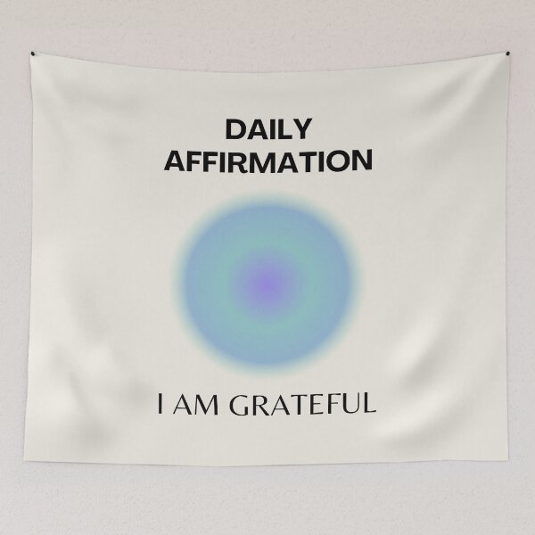 Aperçu de l'œuvre Affirmation quotidienne, Affirmation positive, Positif, Spirituel, Aura Gradient Art créée et vendue par Magic Love Art Print.