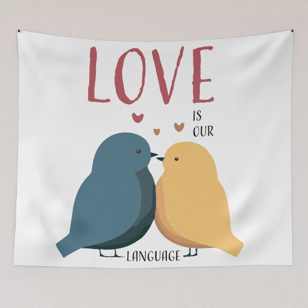 Item preview, Love bird's | Love is our language | Valentine's Day | Kissing | Love Language | Romantic designed and sold by ArtPowTech.