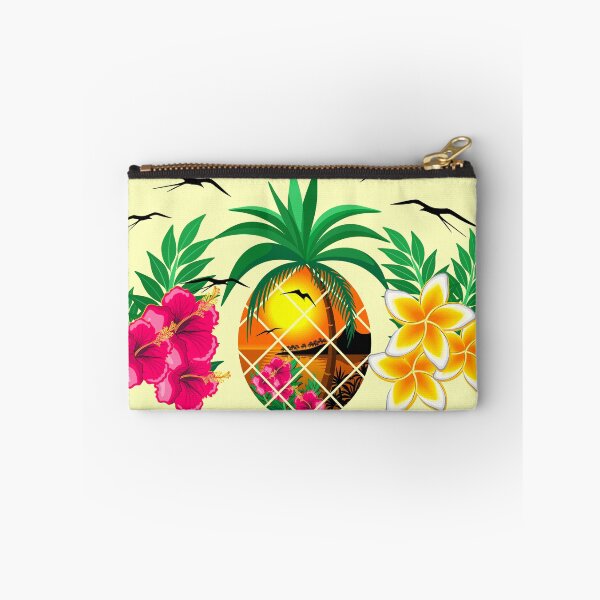 Item preview, Pineapple Tropical Sunset, Palm Tree and Flowers designed and sold by BluedarkArt.