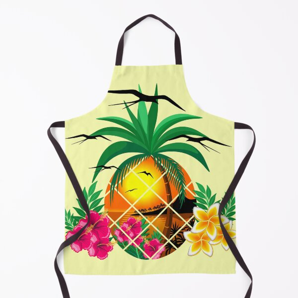 Item preview, Pineapple Tropical Sunset, Palm Tree and Flowers designed and sold by BluedarkArt.