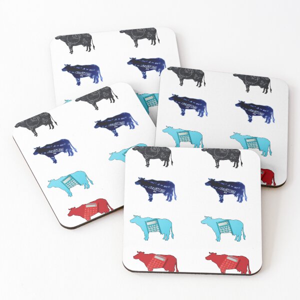 Item preview, Funny Cow-culate sticker pack - Funny colorful cow puns  designed and sold by FarmsteadAcers.