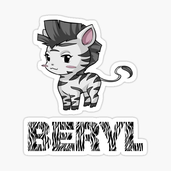 Zebra Beryl Sticker