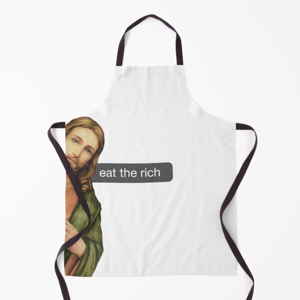 Aperçu de l'œuvre Sticker jesus mange les riches créée et vendue par poletovski.