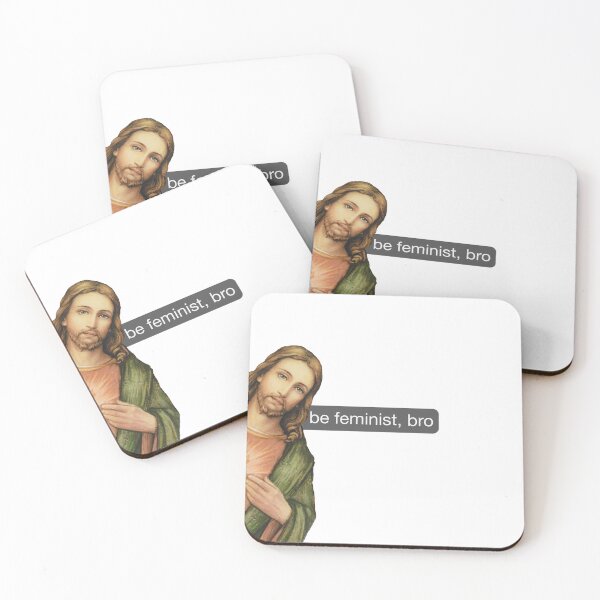 Aperçu de l'œuvre Sticker jesus sois feministe créée et vendue par poletovski.