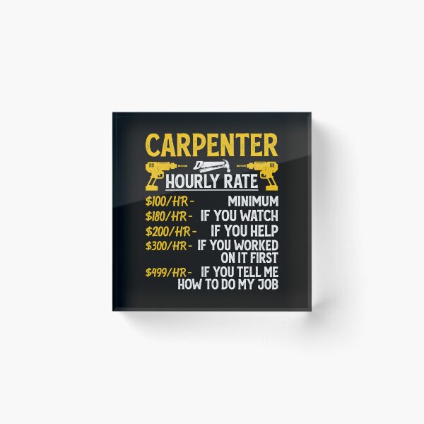 Item preview, Carpenter Hourly Rate Vintage Design For Woodworker - Funny Carpenter Retro designed and sold by naworas.