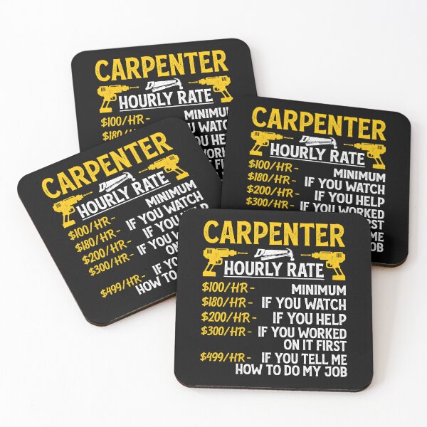 Item preview, Carpenter Hourly Rate Vintage Design For Woodworker - Funny Carpenter Retro designed and sold by naworas.