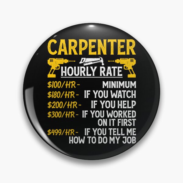Item preview, Carpenter Hourly Rate Vintage Design For Woodworker - Funny Carpenter Retro designed and sold by naworas.