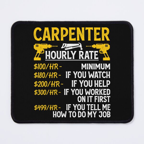 Item preview, Carpenter Hourly Rate Vintage Design For Woodworker - Funny Carpenter Retro designed and sold by naworas.