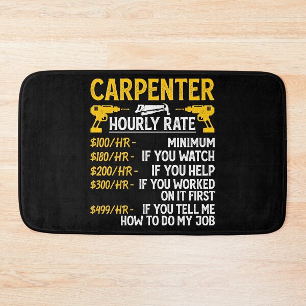Item preview, Carpenter Hourly Rate Vintage Design For Woodworker - Funny Carpenter Retro designed and sold by naworas.