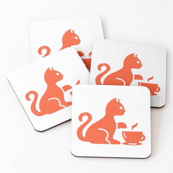 Item preview, Cat drinking coffee designed and sold by Stay-Pawsitive.