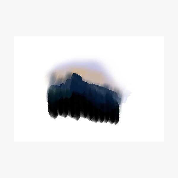 Item preview, Mountain night view watercolor  designed and sold by Angvong.