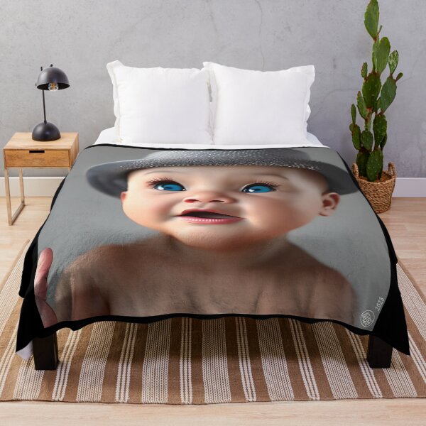Item preview, Baby Blue Eyes - Cute Baby in Top Hat - 3D Animation Style designed and sold by JediNeil.