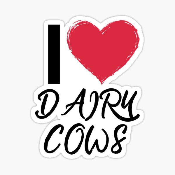 Vista previa del artículo con la obra «Amo las vacas lecheras», diseñado y vendido por FarmsteadAcers.