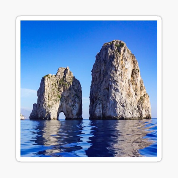 Faraglioni Rocks off the coast of Capri, Italy #art #decor #Italy #Capri #Amalfi Sticker