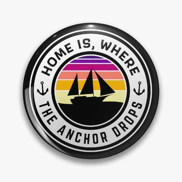Item preview, Home is, where the anchor drops - seafarer captain seaman, designed and sold by VollNiceDesign.