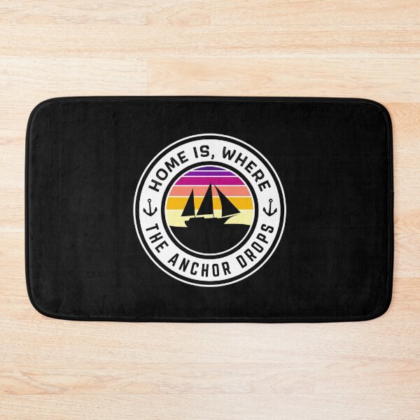 Item preview, Home is, where the anchor drops - seafarer captain seaman, designed and sold by VollNiceDesign.