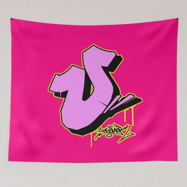 Item preview, PINK LETTER U BY ESONE URBAN GRAFFITI STREET STYLE  designed and sold by GraffitiBomberZ.