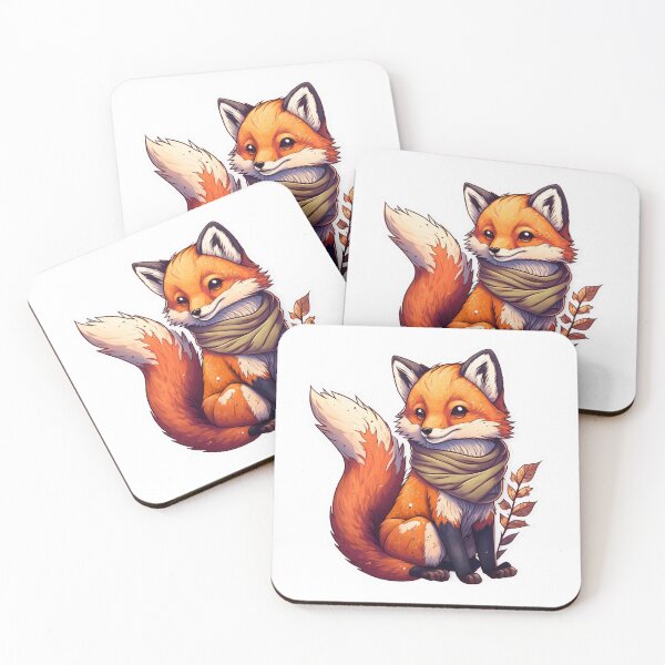Item preview, Cute Fox with a Scarf designed and sold by Darmon-Designs.