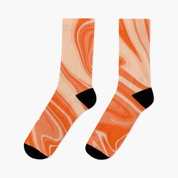 Item preview, Deep Orange Abstract Liquid Swirl Artwork designed and sold by patternsoup.