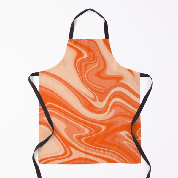 Item preview, Deep Orange Abstract Liquid Swirl Artwork designed and sold by patternsoup.