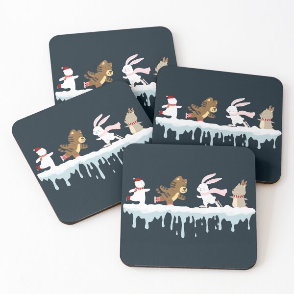 Item preview,  Cute Ice Skating Rabbit and Bears Kids designed and sold by SiYDesigns.