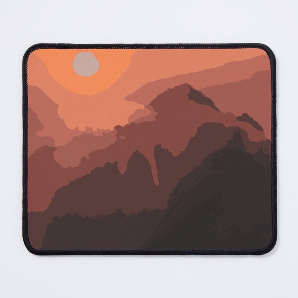 Item preview, Abstract Illustration:- Abstract Mountain Wall Art-Abstract Sunset Illustration designed and sold by typoinspired.