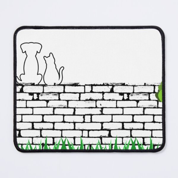 Item preview, Cat and dog check out the neighbor's yard designed and sold by therapymama.