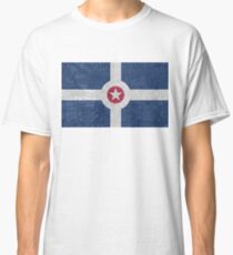 Indianapolis City Flag/Map Classic T-Shirt