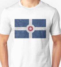 Indianapolis City Flag/Map Unisex T-Shirt