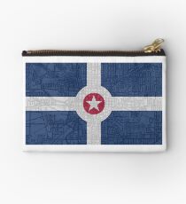 Indianapolis City Flag/Map Studio Pouch