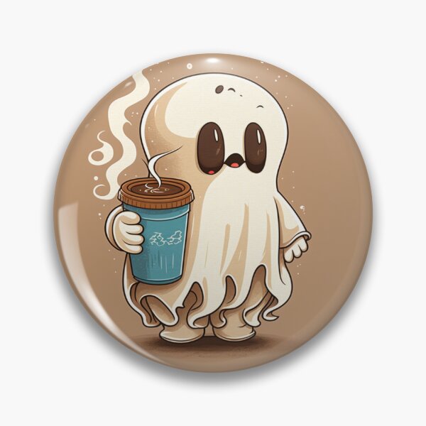 Item preview, Cute Ghost Drinking a Cup of Coffee designed and sold by motionbymarco.