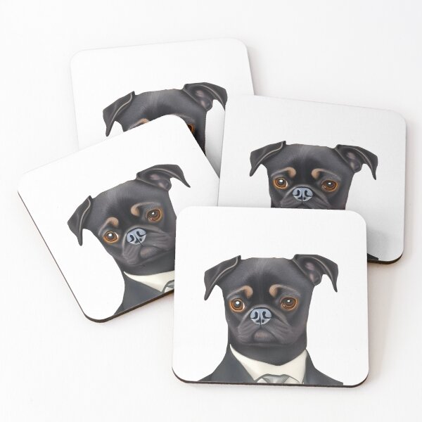 Item preview, Sir Pug, Cute watercolor pug dog in a suit, pug-life, pug art, black pug portrait designed and sold by Artsareus.